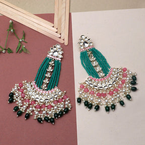 Fazeen Green  Jhoomar Earrings