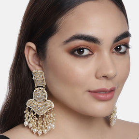 Gold-Toned Classic Drop Earrings