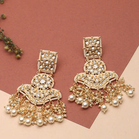 Gold-Toned Classic Drop Earrings