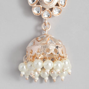 Laida Rose Gold Dome Shaped Jhumkas Earrings