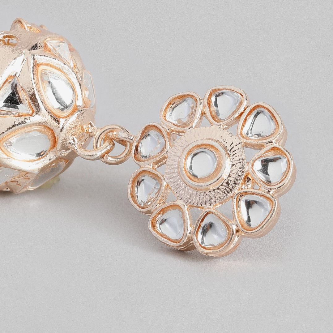 Laida Rose Gold Dome Shaped Jhumkas Earrings