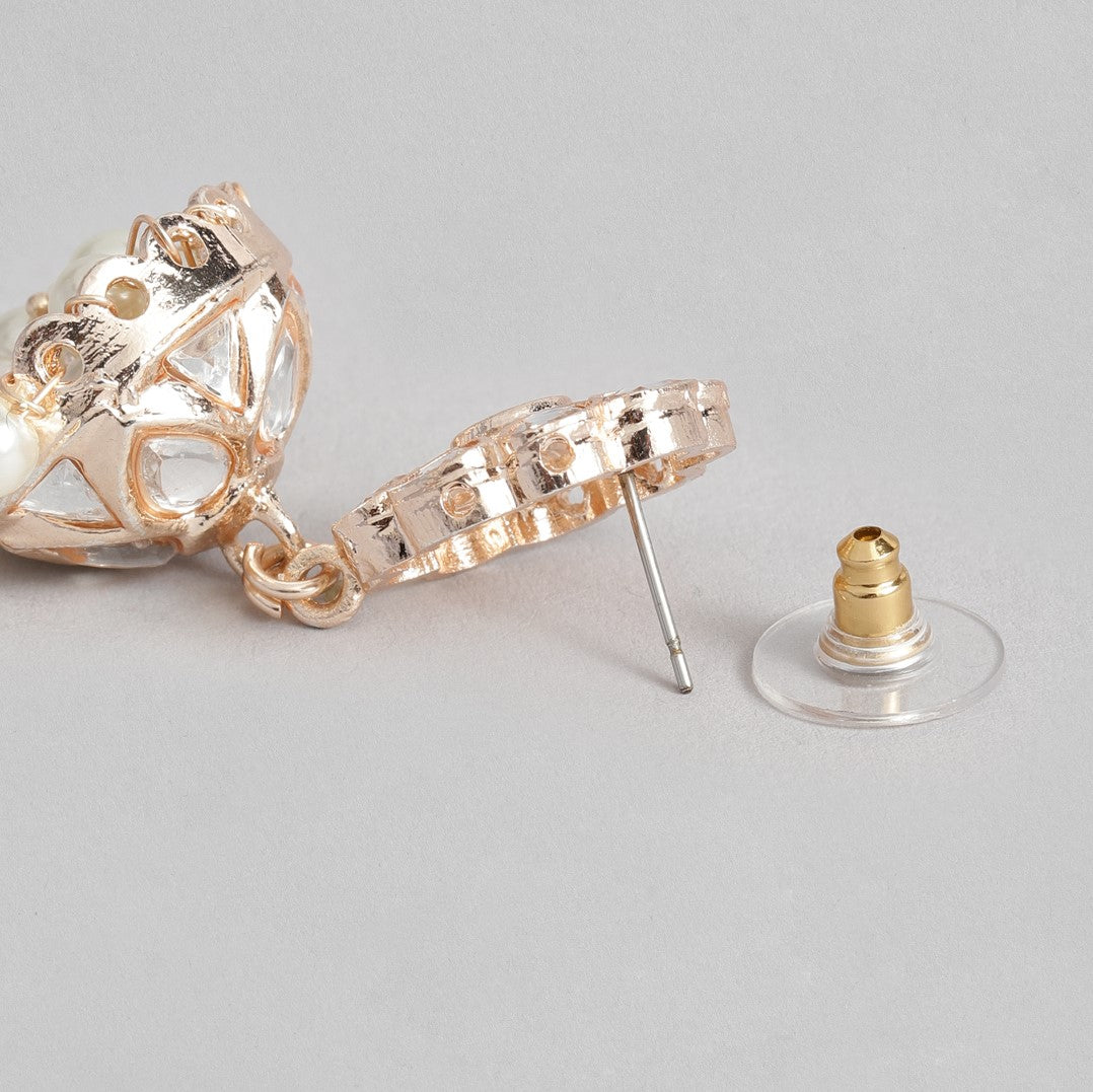 Laida Rose Gold Dome Shaped Jhumkas Earrings
