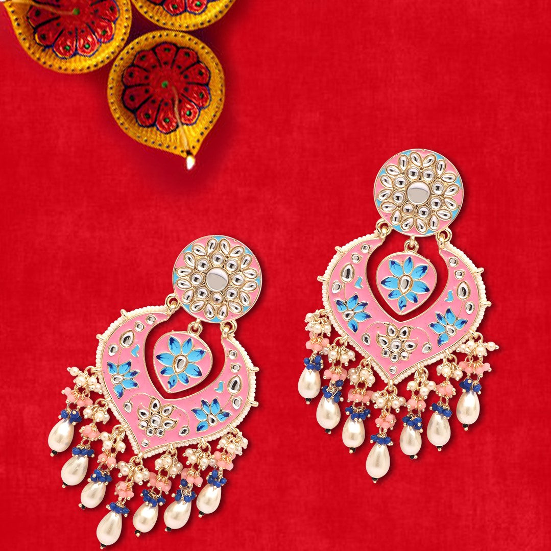 Gold Plated Contemporary Chandbalis Earrings