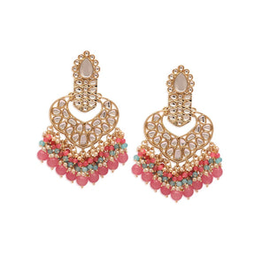 Gold-Plated Contemporary Chandbalis Earrings