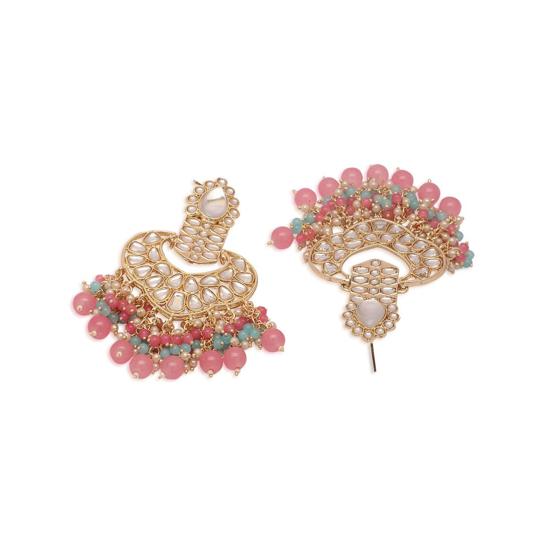 Gold-Plated Contemporary Chandbalis Earrings