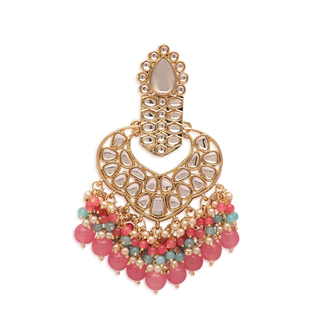 Gold-Plated Contemporary Chandbalis Earrings