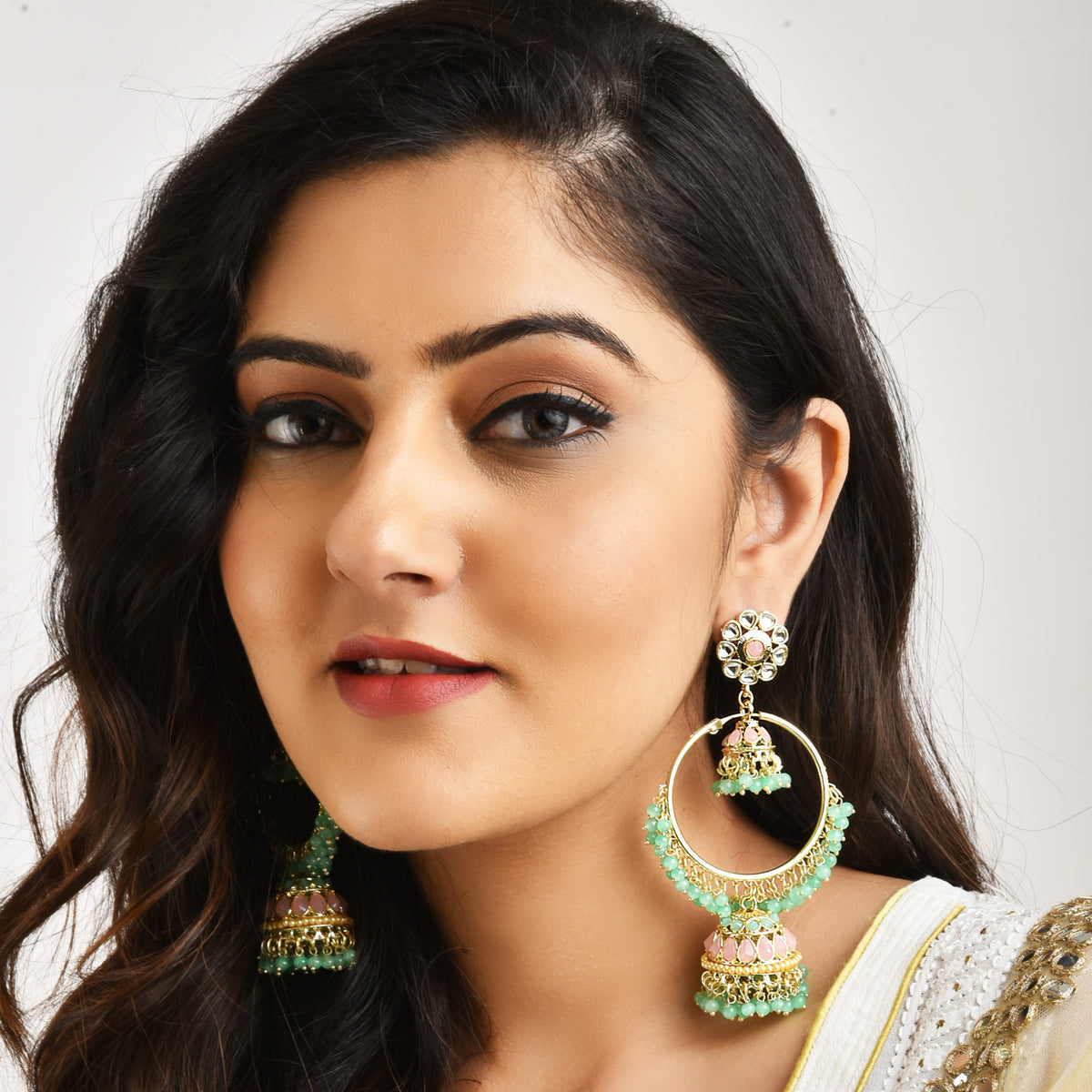 Laida Sea Gold Plated Classic Jhumkas Earrings