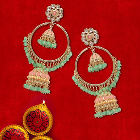 Sea Gold Plated Classic Jhumkas Earrings