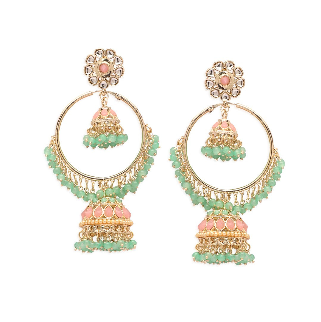 Sea Gold Plated Classic Jhumkas Earrings