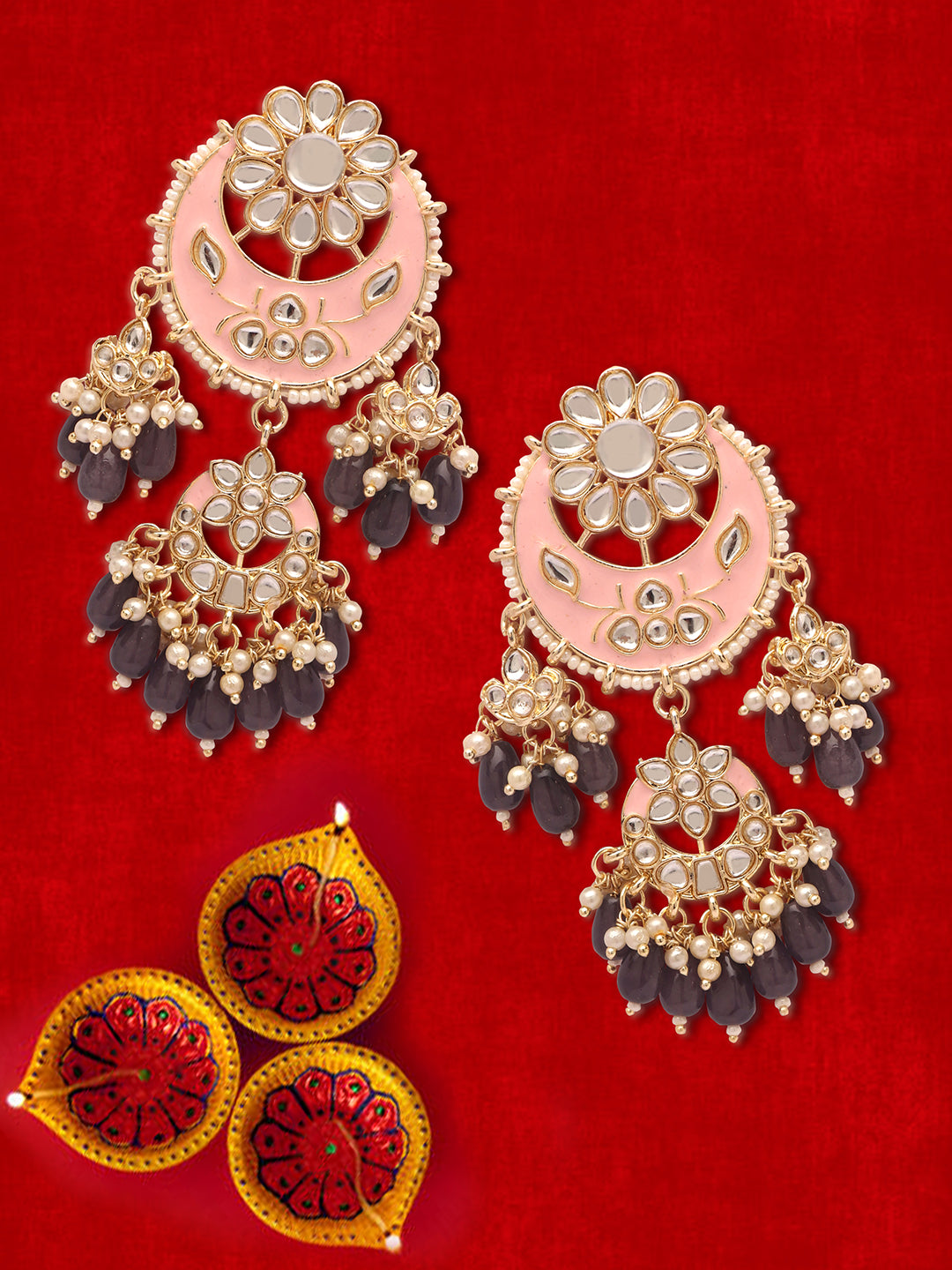 Gold-Plated Classic Chandbalis Earrings