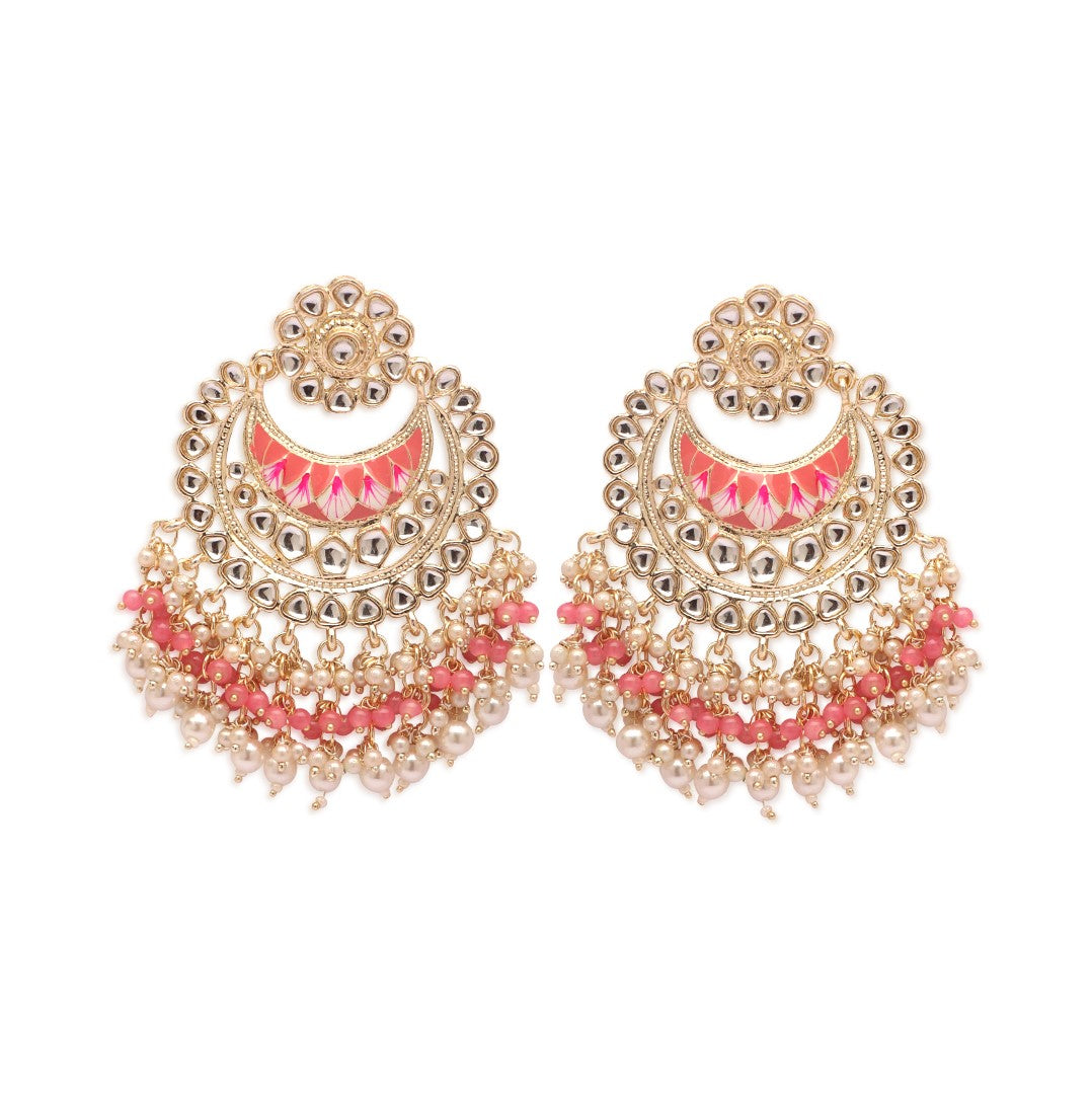 Gold Plated Contemporary Chandbalis Earrings