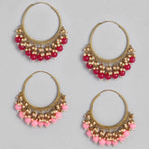 Gold-Plated Set of 2 Handcrafted Hoop Earrings
