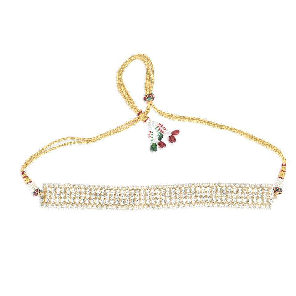 LAIDA Kundan Choker with Stud Earring