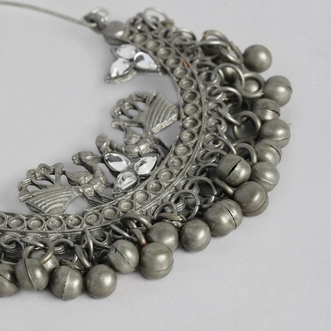 Laida Oxidised Silver-Toned Rhodium-Plated Classic Handcrafted Jewellery Set