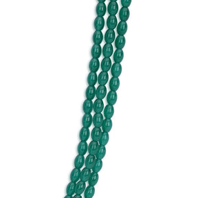 LAIDA Three layer Green Oval Beads Necklace