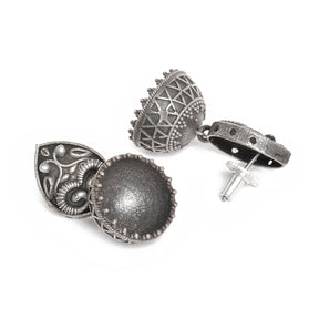 LAIDA Silver Plated Oxidized Handcrafted Jewellery Set