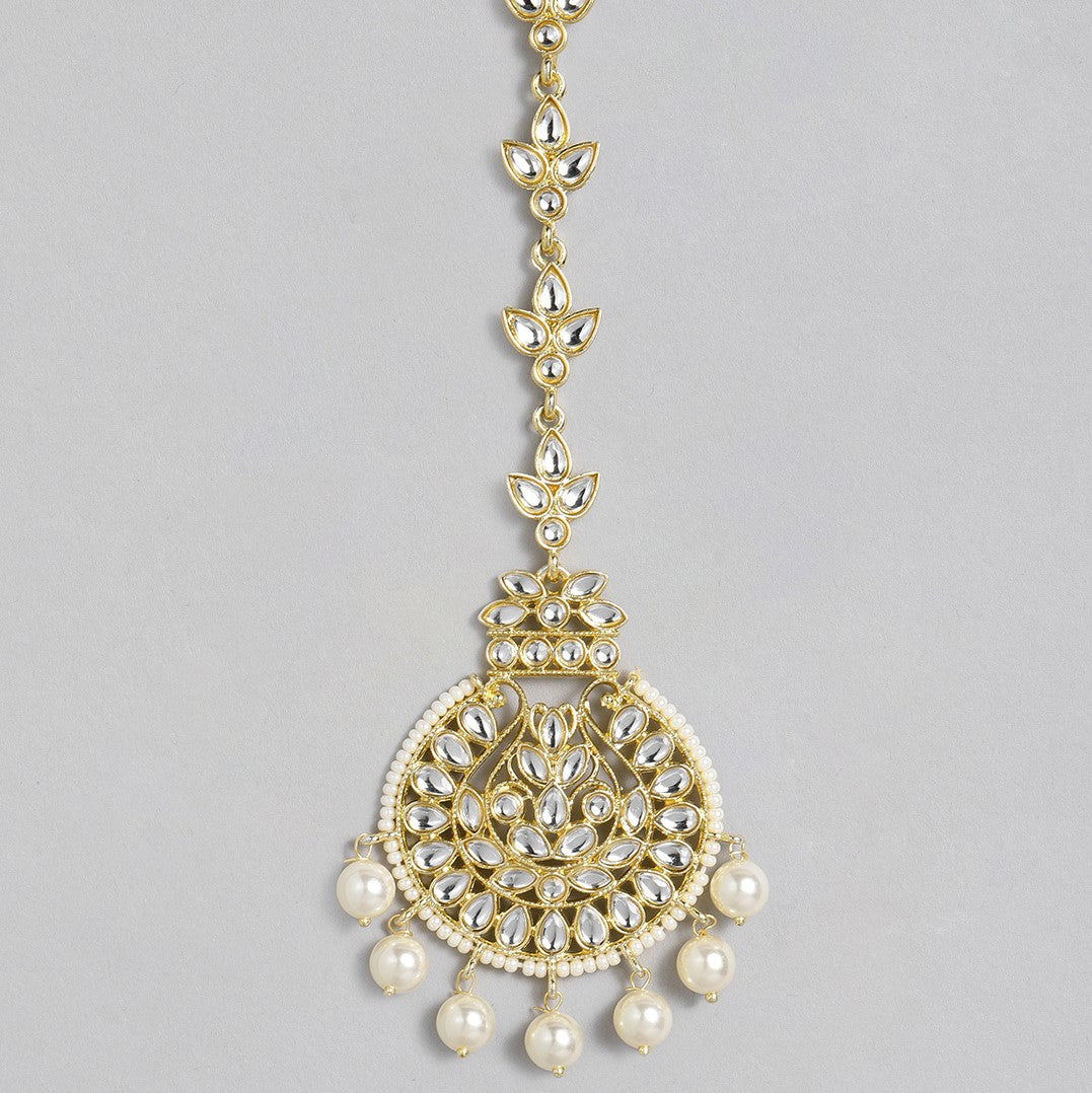 Laida Gold-Plated Handcrafted Pearl Embellished Maang Tikka