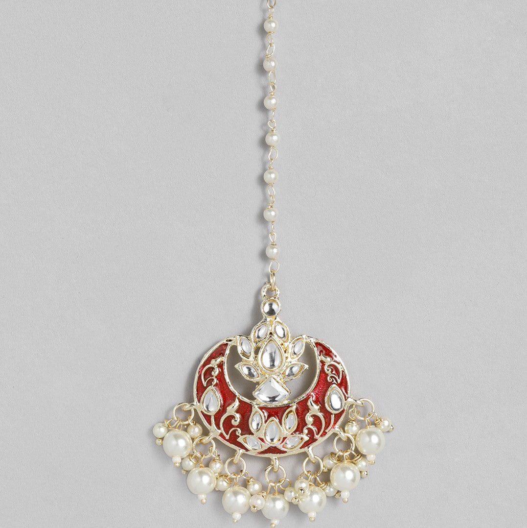 Laida Gold-Plated Handcrafted Pearl Embellished Maang Tikka