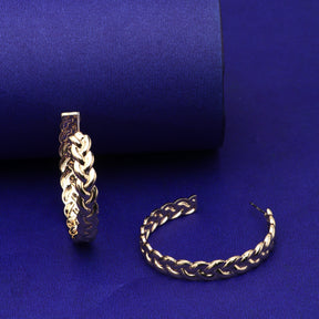 Gold Plated Contemporary Half Hoop Earrings