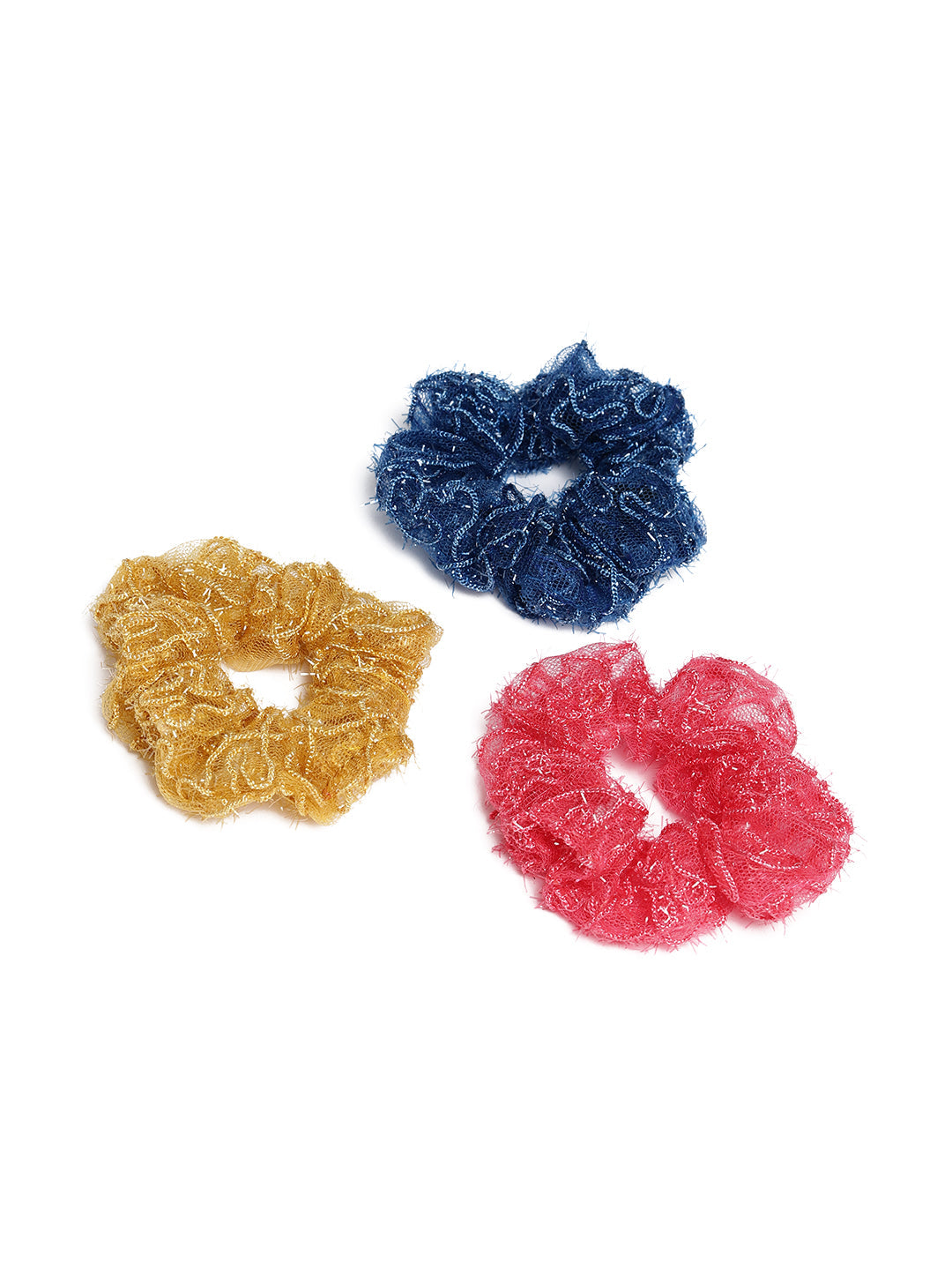 Laida Set of 6 Solid Velvet Scrunchies