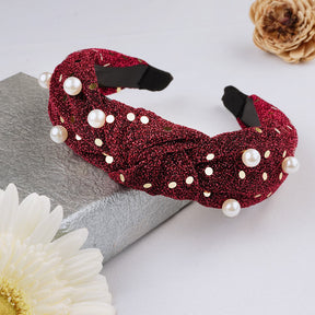 Laida Women Maroon Embellished Hairband