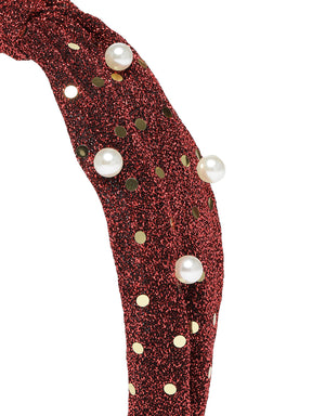 Laida Women Maroon Embellished Hairband