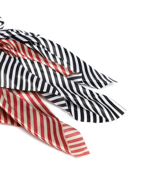 Laida Set of 2 Striped Scrunchies with Knot Detail