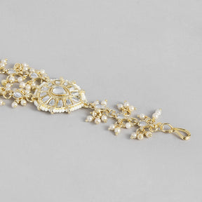 Laida Gold-Plated and White Kundan Studded Mathapatti